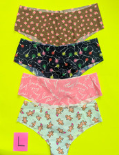 Victoria's Secret VS PINK Seamless Size L Panties Bundle - Lot of 4