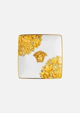 VERSACE BY ROSENTHAL, GERMAN "MEDUSA RHAPSODY" CANAPE DISH, 4 3/4 INCH, SQUARE