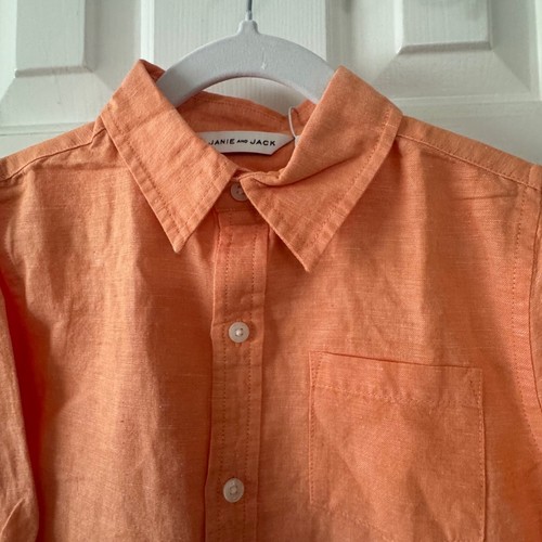 Camisa Janie and Jack Boys Melocotón Abotonada Manga Redonda Talla 6 Nueva con Etiquetas - Imagen 12 de 12