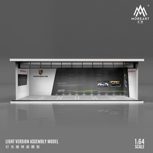 1:64 Scale Diorama Car Garage Model LED Lighting Car Parking Lot Scene Model Toy - Picture 6 of 29