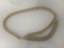 CHANEL. 3 Row Chain Belt. Gold And Silver. Size 75.
