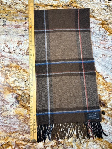 Sciarpa Christian Dior Monsieur 100% pura lana 52" x 11,5" made in France - Foto 4 di 7
