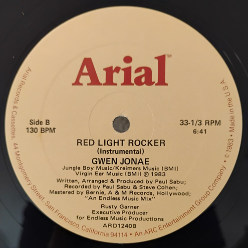 Gwen Jonae - RED LIGHT LOVER - 12" - 1983 - EXCELLENT Vinyl - Picture 2 of 2