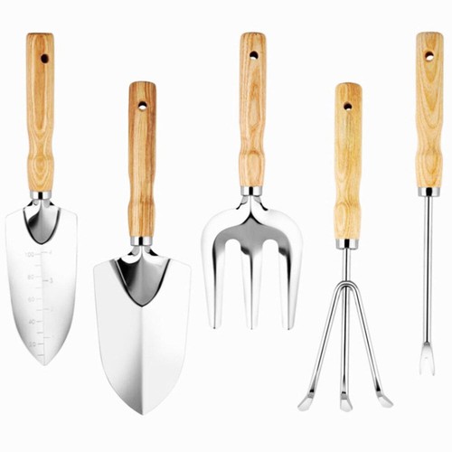 5Piece Gardening Hand Tool Set Stainless Steel Sturdy Garden Tool