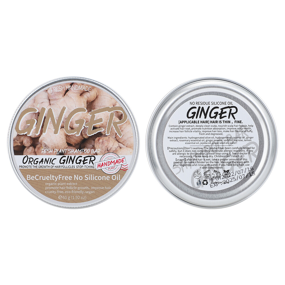 Ginger Hair Regrowth Shampoo Bar Soap Promoter Hair Growth Anti Loss