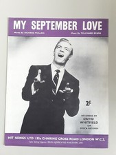 David Whitfield  - My September Love  - Sheet Music