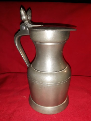 Set Nr. 81 Nr. 2) Gedeckter Krug mit Klappe - Les Etains du Manoir Nr. 5 - 16 cm 406 gr - Bild 2 von 5
