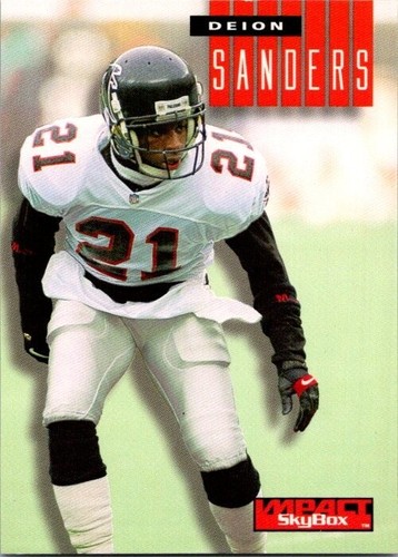1994 SkyBox Impact #17 Deion Sanders Atlanta Falcons Cowboys Colorado Insert