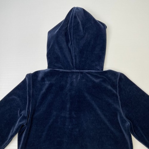 Juicy Couture Jacket Women Medium Velour Zip Up Y2K Track USA Hood Retro Ex - Picture 9 of 13