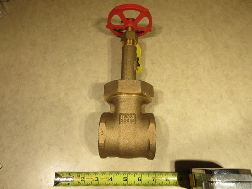 MILWAUKEE VALVE 201-1-J, 2" FNPT PIPE SIZE GATE VALVE, 150S/300W, BRASS, AA0157