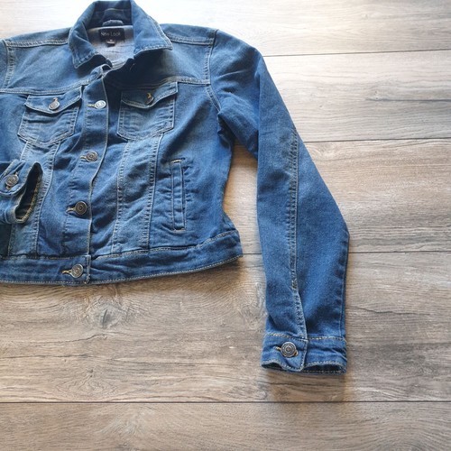 New Look Three Quarter Length Jean Jacket Womens Medium Long Sleeve Denim Medium - Picture 3 of 6