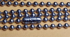 Made in USA Stainless Steel Military 2.4mm Ball Bead Dog Tag Chain Free Shipping
