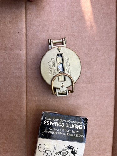 Lensatic Liquid-Filled Engineer's Directional Compass - Picture 2 of 5