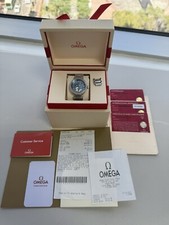 Omega De Ville Ladymatic Diamond Bezel and Blue MOP Dia Dial 425.30.34.20.57.003 2