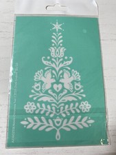 NEW Nordic Christmas Tree Chalk Couture Chalk Transfer Stencil Size A RETIRED