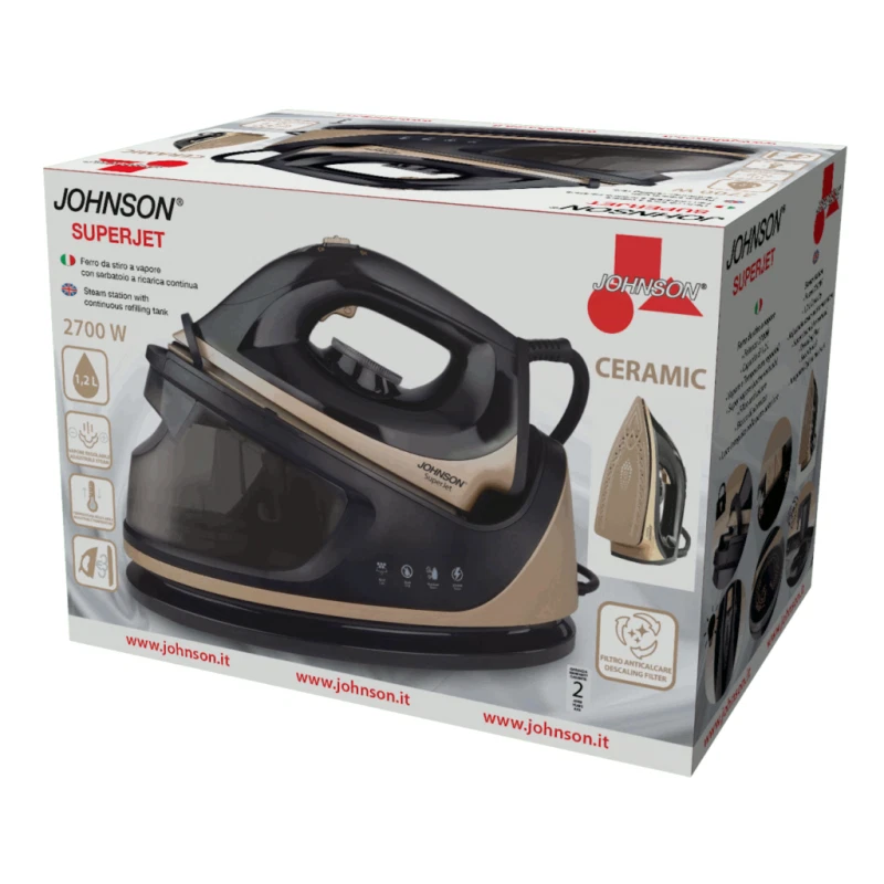 Johnson SuperJet Ferro da Stiro a Vapore 2700W piastra in ceramica - Rotex - Immagine 2 di 3