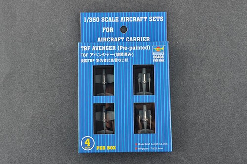 Trumpeter 06408 1/350 Scale TBF Avenger Pre-painted Aircraft Model Set 4pcs/set - 第 2/5 張圖片