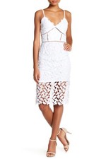 Love ... Ady Chemical Lace Slip Dress - White color - XS