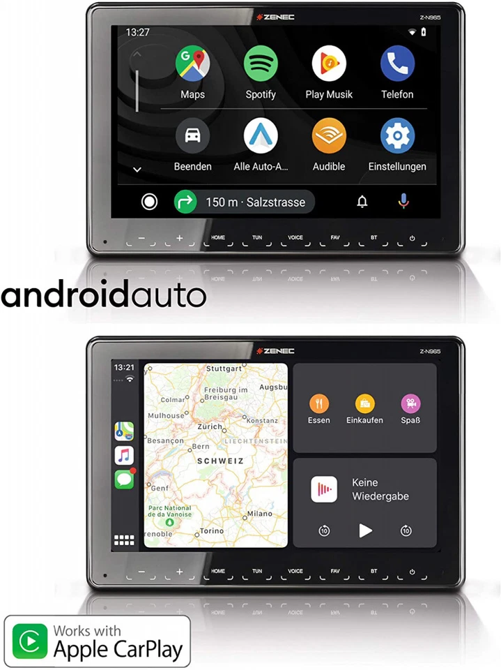Zenec Z-N965 1-DIN Bildschirm Radio 10" Car Play Android Navi Bluetooth USB Auto - Bild 4 von 4