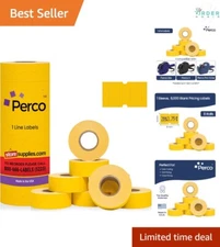 Yellow Labels Adhesive 8000 Count for Price Date Guns Bright Vivid Tamper