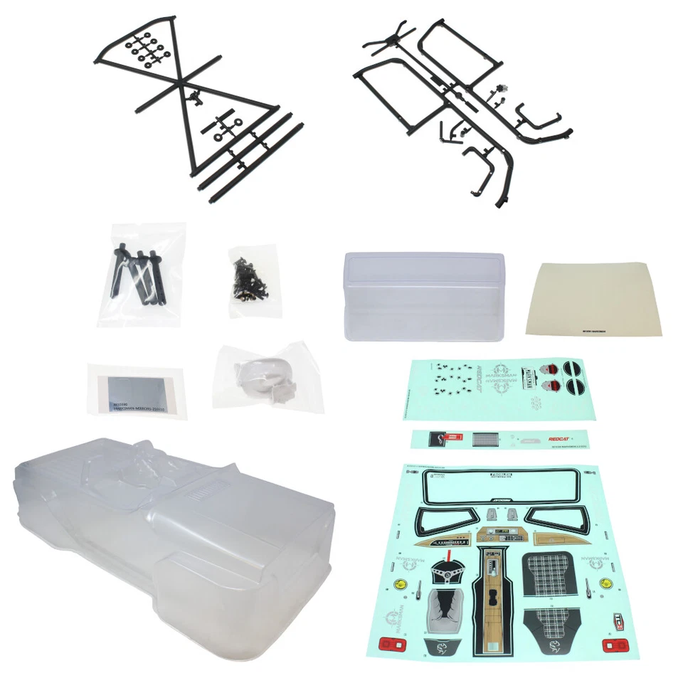 RC 1/8 Truck Body MARKSMAN Clear Body Shell -UNPAINTED- - Image 2 of 4