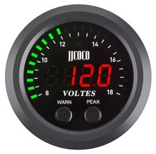 Universal 52mm Voltmeter 8-18v Voltage Meter Voltes Gauge Ultra-thin Round