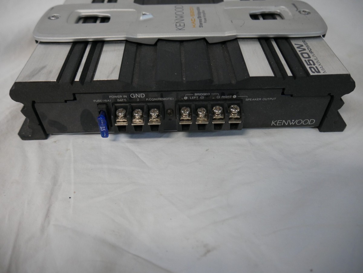 Kenwood KAC-5201 2-Channel Car Amp- 250 Watt! Stereo + Bridgeable