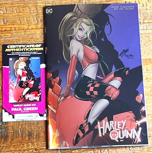 HARLEY QUINN #41 PAUL GREEN FOIL ONLY VARIANT LIMITED 500 COA BATMAN POISON IVY
