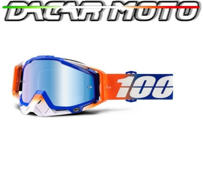 Maske Brille 100% Racecraft Off Road Moto Cross Spiegelglas+Neutral