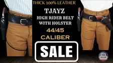 TJAYZ USA 44 45 HIGH RIDER AMMO Cartridge Belt WITH HOLSTER COMBO RIG Gun SASS