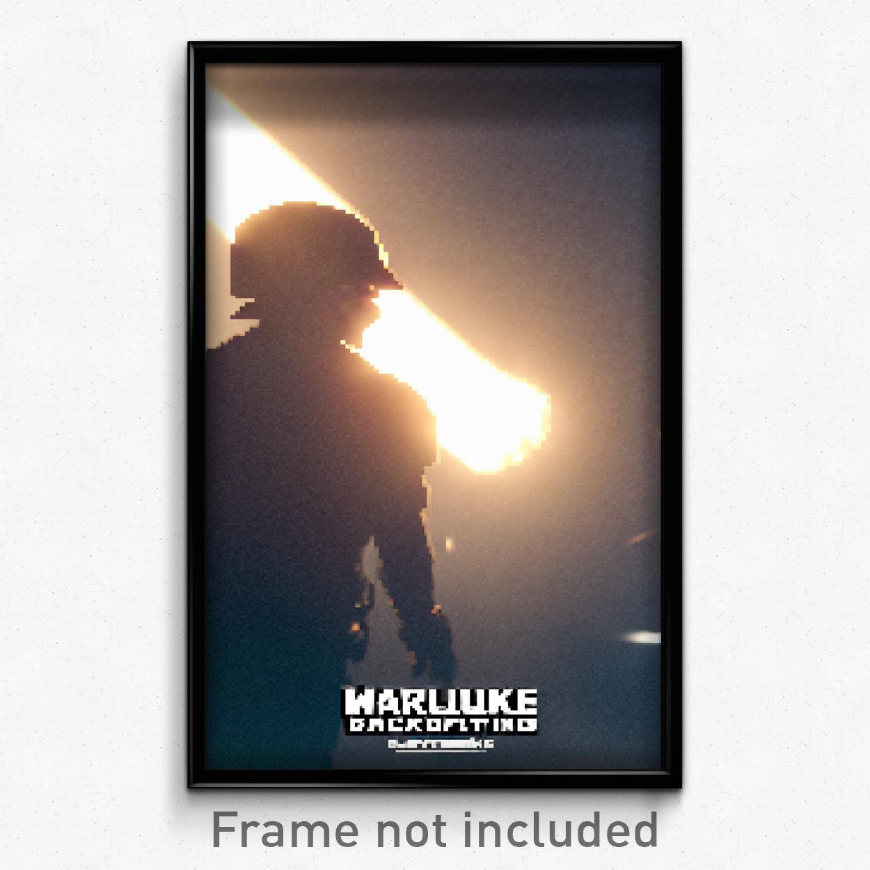 8 Bit Pixel Art Poster - Warlike Backdrifting Psychedelic Game Print