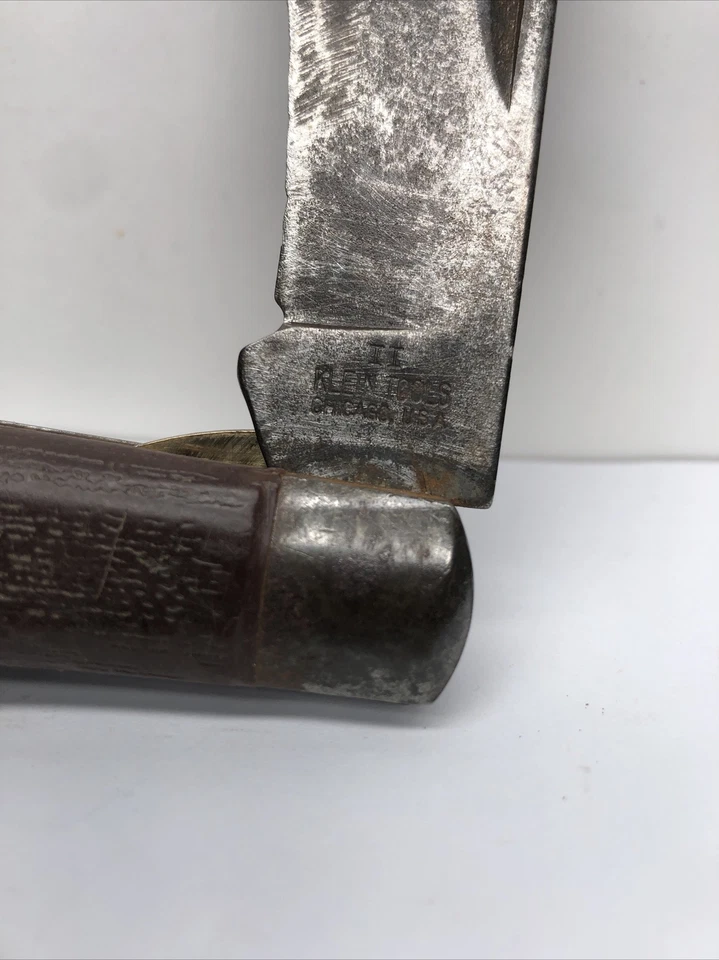 Cuchillo de colección Klein Tools Chicago IL Hawkbill forro bloqueo mango marrón Foto 3 de 4