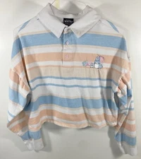 Studio Ghibli My Neighbor Totoro Crop Top Size M Her Universe Polo Shirt Striped