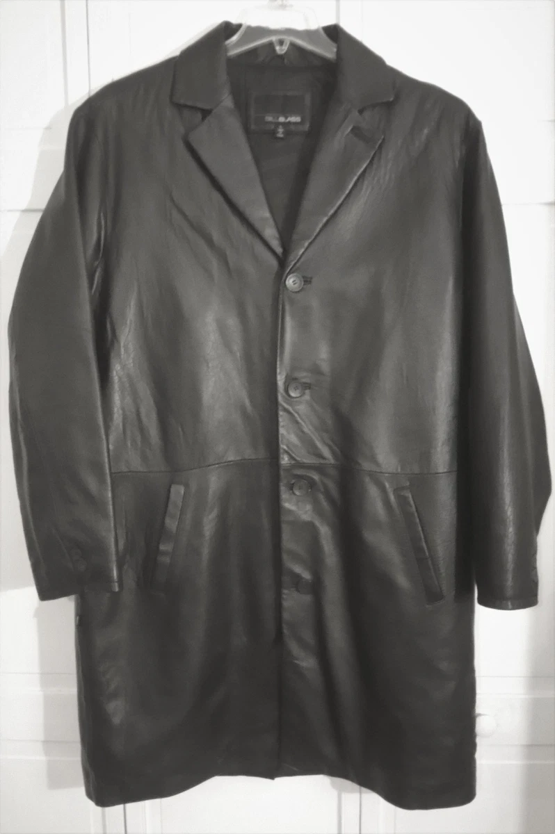 Bill Blass Leather Outer Shell Black Coats, Jackets & Vests for