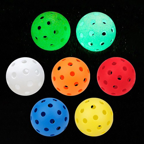 Luminous Baseballs Practice Balls Softball Training Plastic 40 Holes