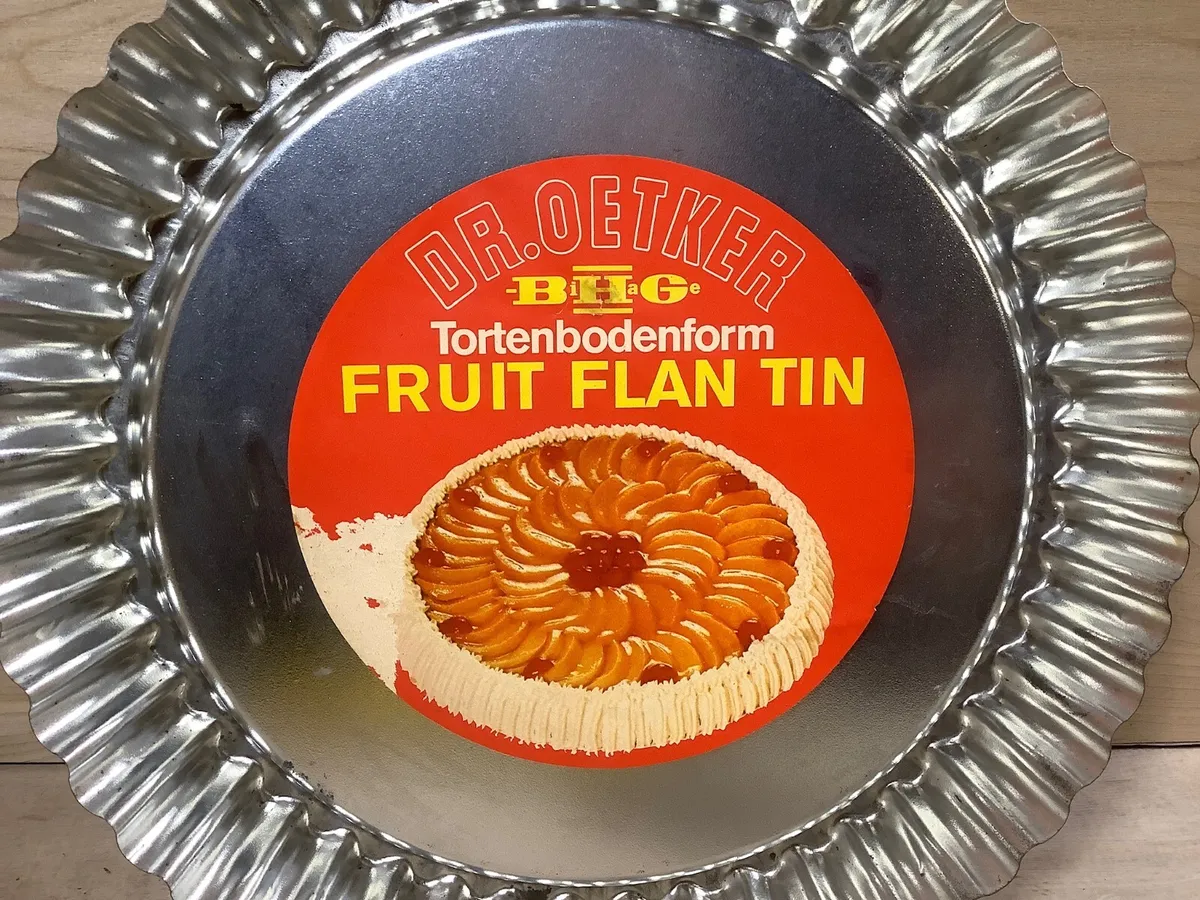 Vintage Dr. Oetker Germany Fruit Flan Pie Tin Mold Moule A Tarte 10'' Brand  New