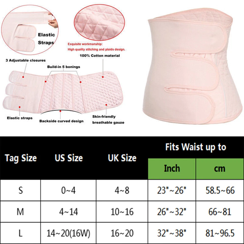 Banda de recuperación de soporte posparto 3 en 1 cinturón modelador postnatal cintura vientre/pelvis Foto 2 de 4