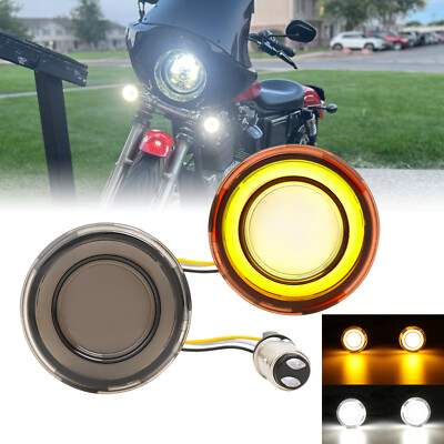 1157 LED Motorrad Blinker Amber White Für Harley Street Glide Sportster Iron 883
