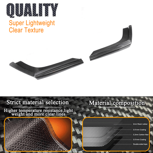 für BMW M3 F80 M4 F82 F83 2015-19 Carbon Splitter Flaps Wings Heck Seite Spoiler - Picture 7 of 9