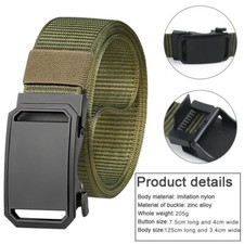 Men Casual Military Tactical Army Adjustable Quick Release Belts Pants Waistband