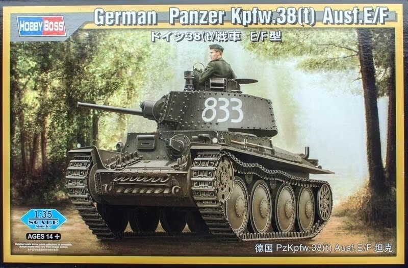 Hobbyboss 80136 1:35th scale German Panzer Kpfw.38(t) Ausf.E/F