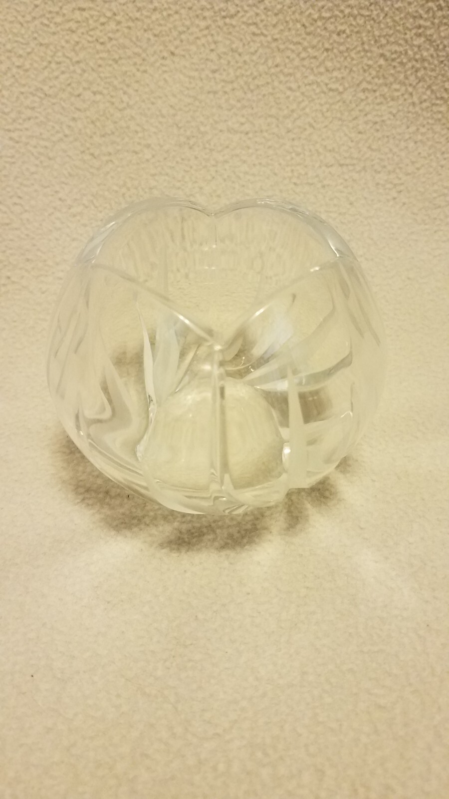 Small Clear Glass Rose Bowl Or Candle Holder