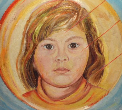 Vintage expressionist oil painting child portrait - Picture 9 of 12