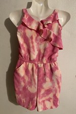 Wonder Nation M 7/8 girls pink tie dye sleeveless romper