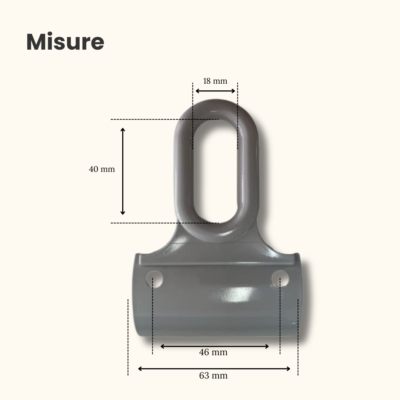 Occhiello Per Tenda - 1 Coppia (2 Pezzi), Gancio In Nylon Per Tende A Caduta, Colore Bianco - Foto 3