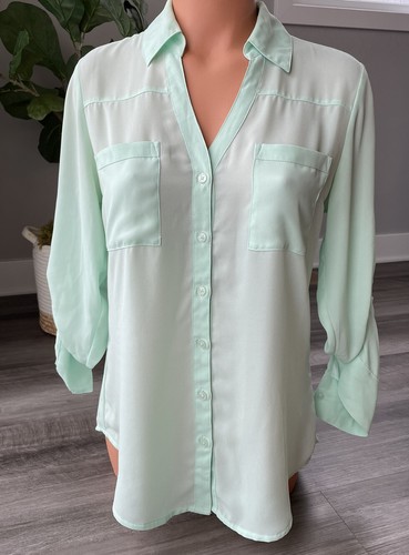 Express Portofino Sea Green Button Up 