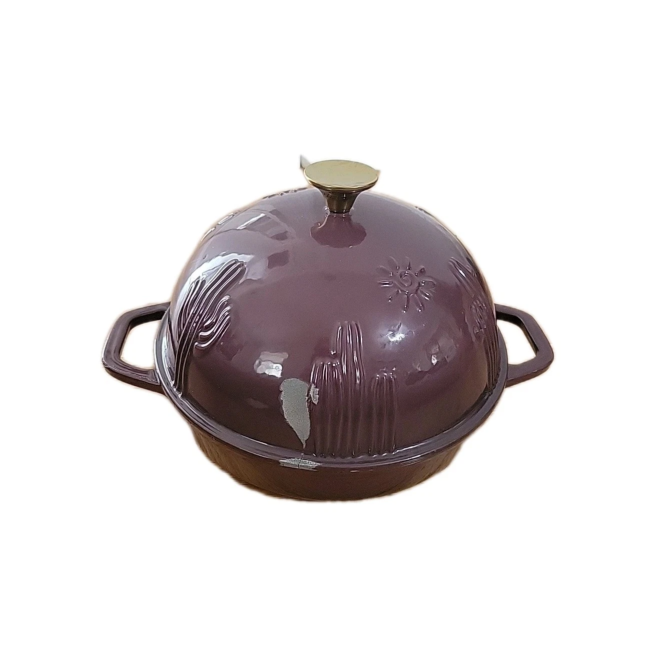 Bread Oven Cast Iron Round Bread Dutch Oven enamel chipping Preowned Good