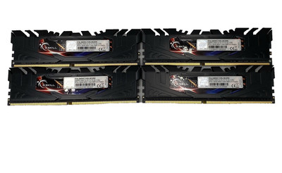 lot of 4 G.Skill Ripjaws  (4x8GB) DDR4-2400 CL 15-15-15-35 1.20v Intel XMP 2.0