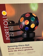 Portfolio Brand Rotating Disco Ball Party Light Multi Color Holiday Dance Lamp.