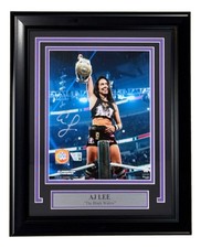 AJ Lee Signed Framed 8x10 WWE Women's IC Champion Photo Fanatics